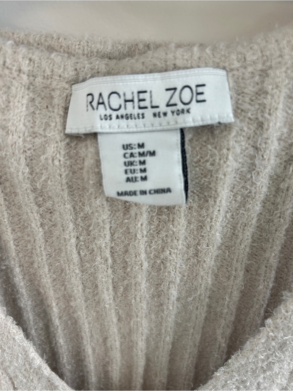 Rachel Zoe Ribbed Knit Tank & Pants Set — Beige - M - Picture 6 of 7